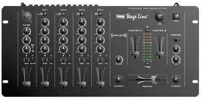 DJ-Mixer MPX-205 4 Kanal Line + 1 Mic